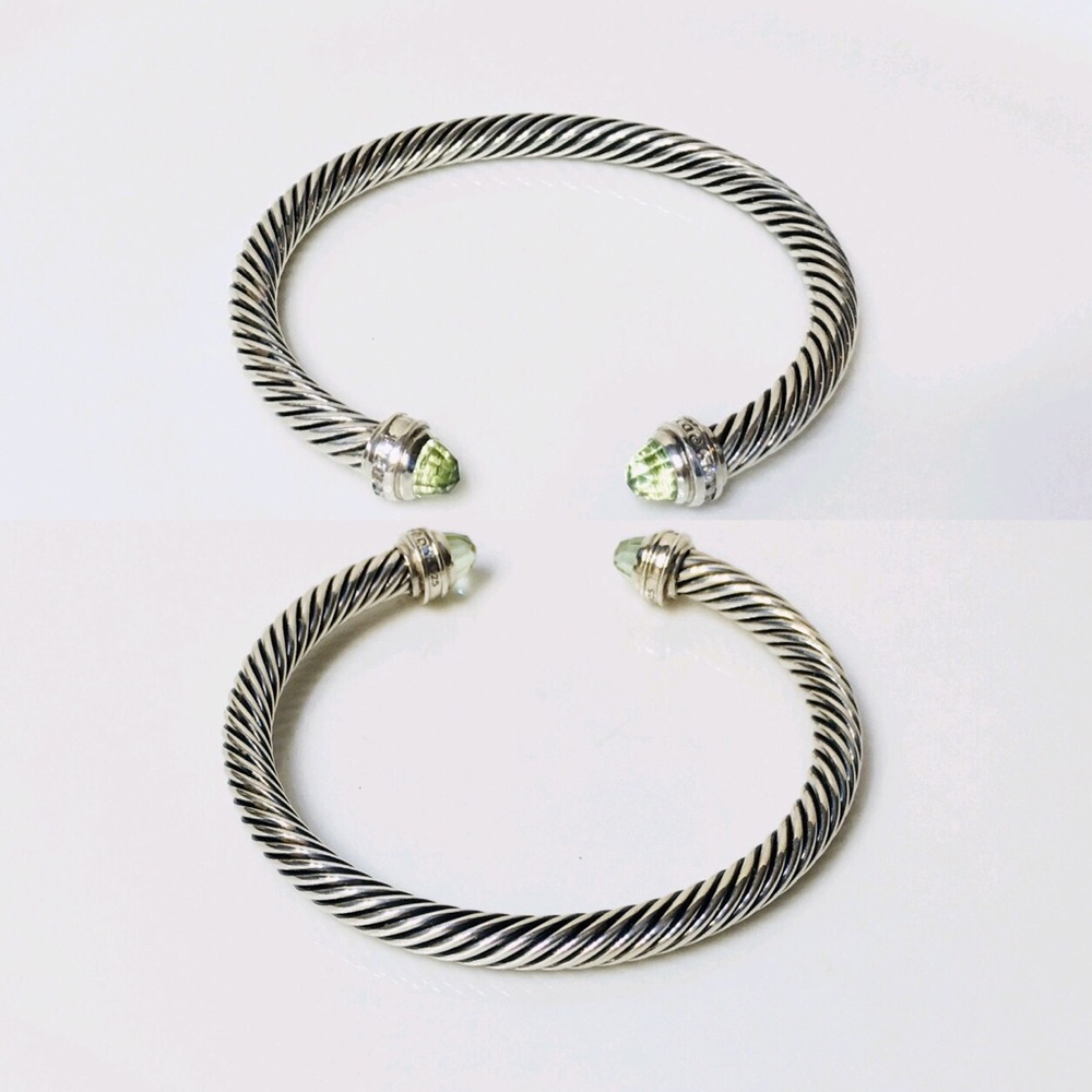 David Yurman Prasiolite Diamond Cuff Bracelet - Picture 5 of 9